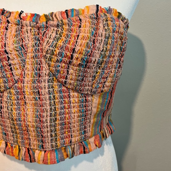 NWT Anthropologie Smocked Crop Top - Size Medium - Picture 2 of 8